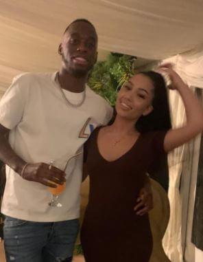 Aaron Wan-Bissaka with his partner Avril Francis.